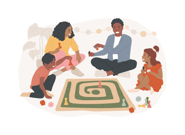 棋盘游戏孤立的概念矢量插图。图片下载