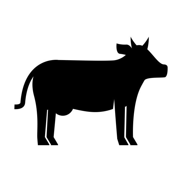 牛线图标。家畜和农用动物。图片下载