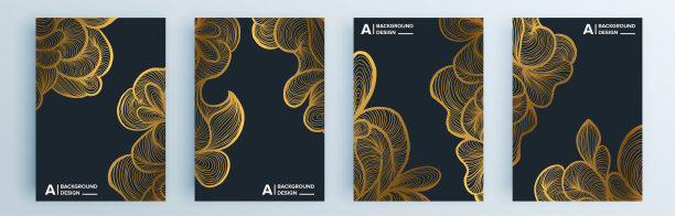 现代抽象封面集，最小的封面设计。彩色几何背景，矢量插图。图片下载