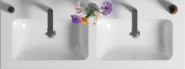 浴室台面-水槽的俯视图图片下载