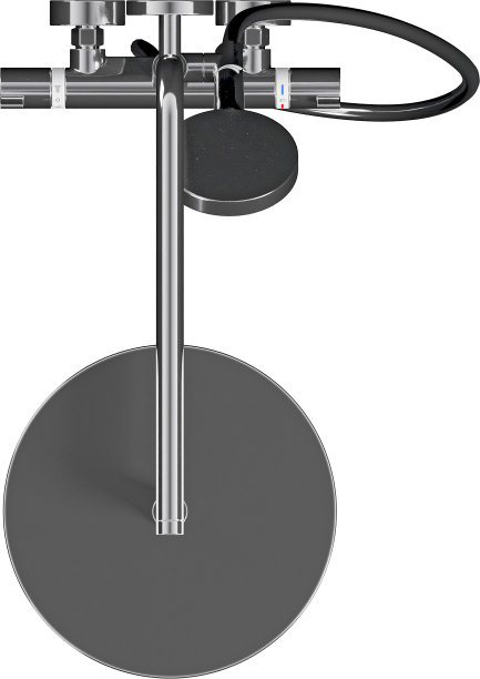 不锈钢淋浴的俯视图图片下载