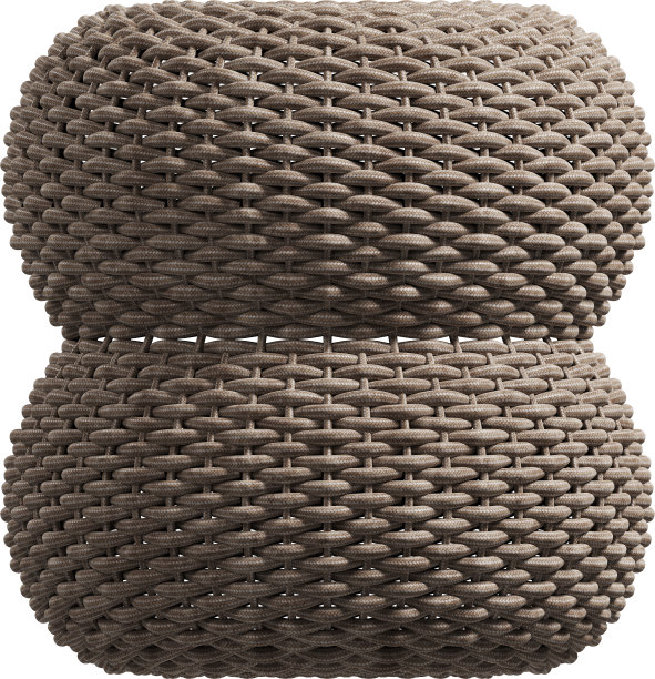 藤条咖啡桌/凳子的侧视图图片下载