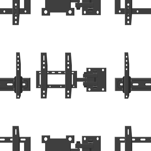 电视墙安装矢量卡通无缝图案。图片下载