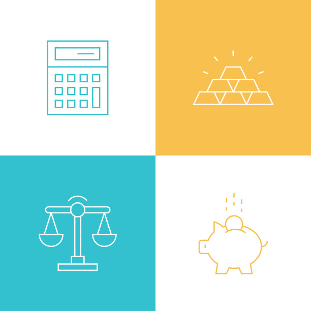 矢量插图银行和货币相关的细线图标。可编辑的矢量中风。图片下载