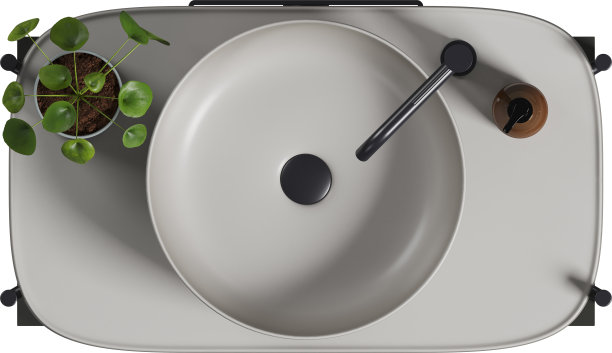 浴室台面-水槽的俯视图图片下载