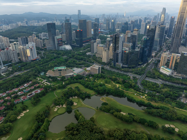 中国深圳全景天际线航拍照片图片下载