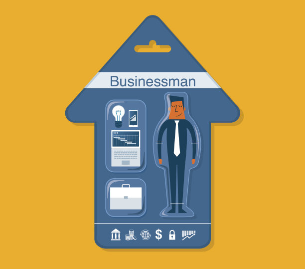 招聘-商人设置-箭头形状-插图图片下载