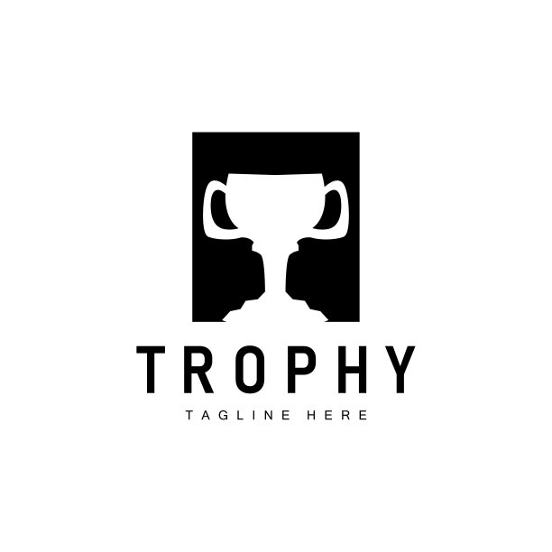 冠军杯奖杯标志插画奖得主模板设计图片下载