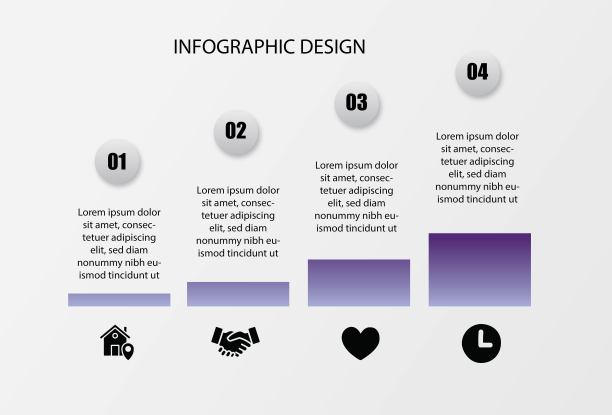 信息图时间轴模板业务概念最小平面信息图矢量插图的业务信息可视化。选项，业务流程，工作流程，图表，流程图概念，图片下载