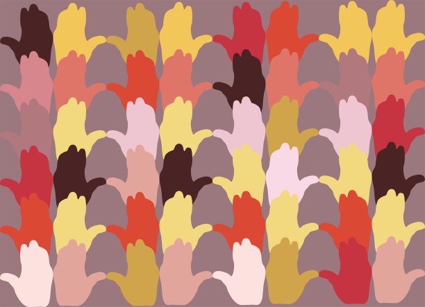 五颜六色的棕榈装饰图片下载