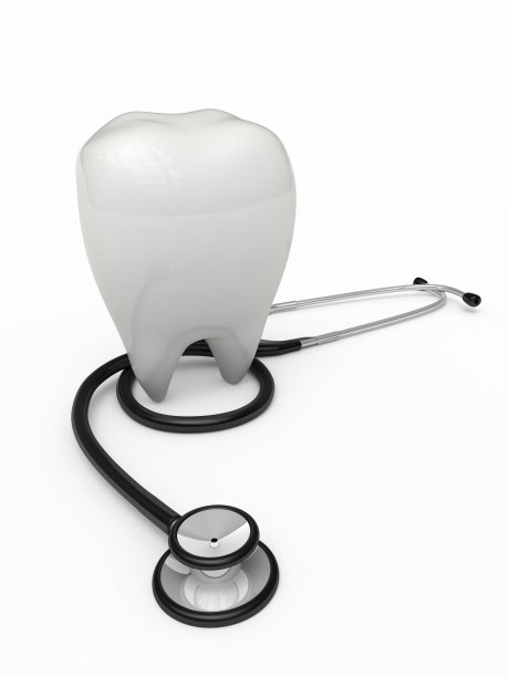 听诊器和牙齿渲染图片下载