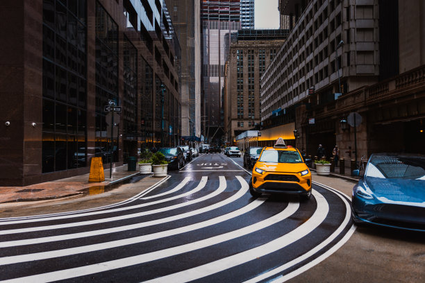人行横道-纽约街景-美国-股票照片图片下载