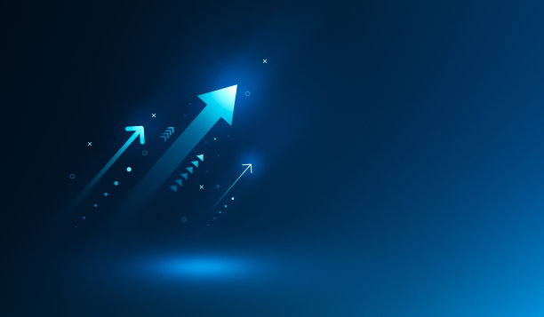 向上箭头业务方向符号在插图平面设计图标背景上以改善市场趋势增长图表概念或成功战略发展增加进展销售目标标志。图片下载