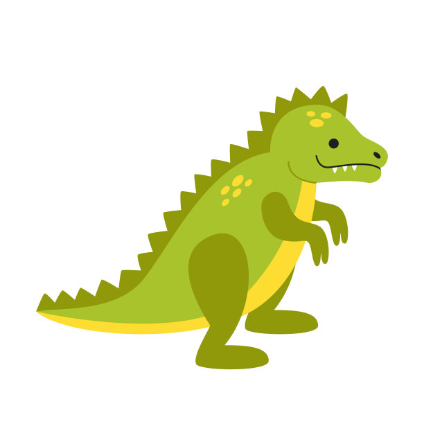 矢量图片的玩具恐龙隔离在白色背景。图片下载