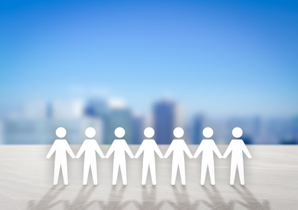 人物形象背景与城市牵手图片下载