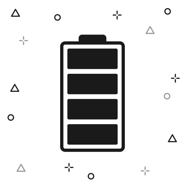 电池。白色背景图标图片下载