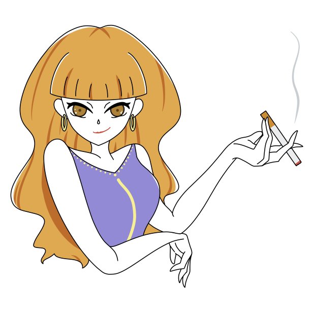 吸烟的女人。图片下载