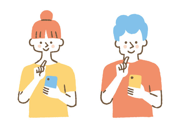 两个年轻的男人和女人在操作智能手机图片下载