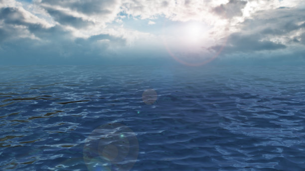 蓝天白云的海洋图片下载