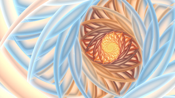 抽象几何螺旋分形艺术。图片下载