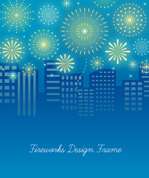 烟花城市框架图片下载