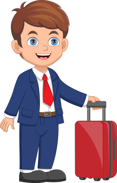 穿着西装的卡通男孩图片下载