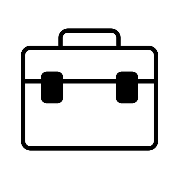 商业投资组合矢量设计，在可编辑的风格商务袋的一个惊人的图标。图片下载