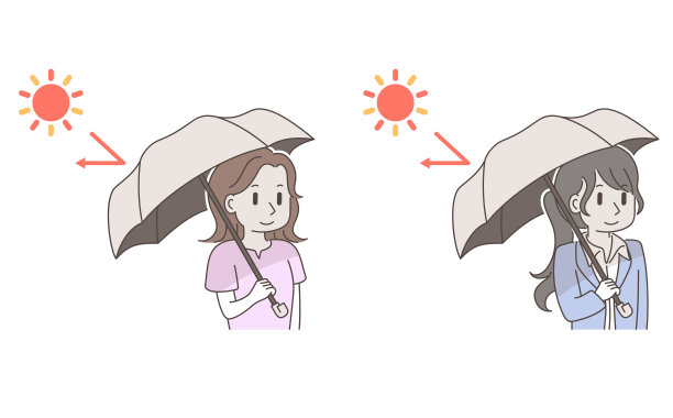 插图组的商业妇女拿着阳伞图片下载