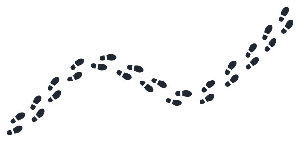 足迹步骤路径隔离在白色背景矢量插图图片下载