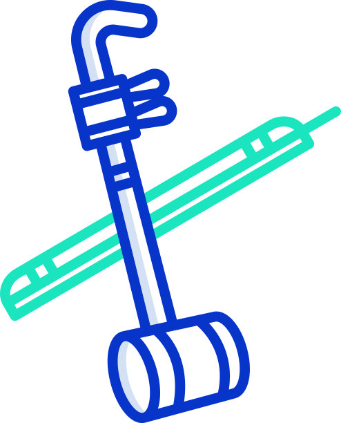 二胡音乐轮廓彩色矢量插图图片下载