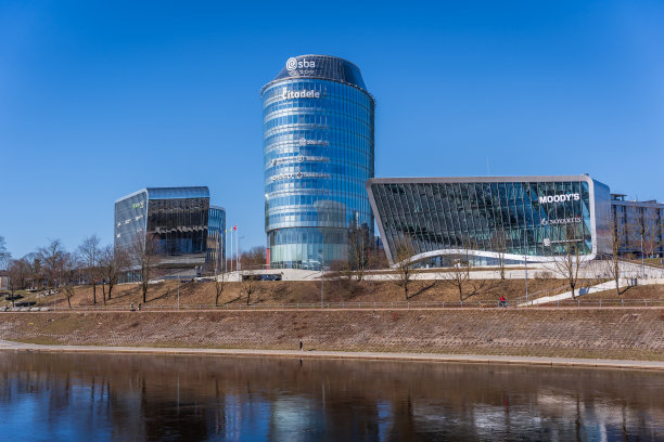 维尔纽斯金融中心在春天图片下载