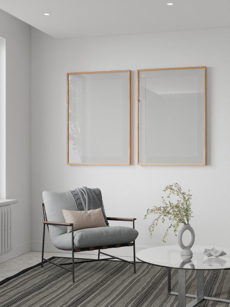 模型框架，海报空在家居设计，现代室内设计元素模型，3d渲染图片下载