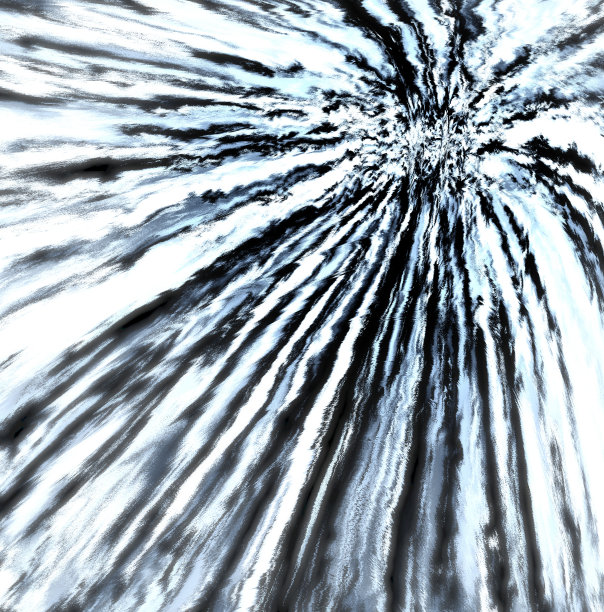 冻结冰蓝黑色锯齿状液体飞溅纹理倒在白色的背景。图片下载