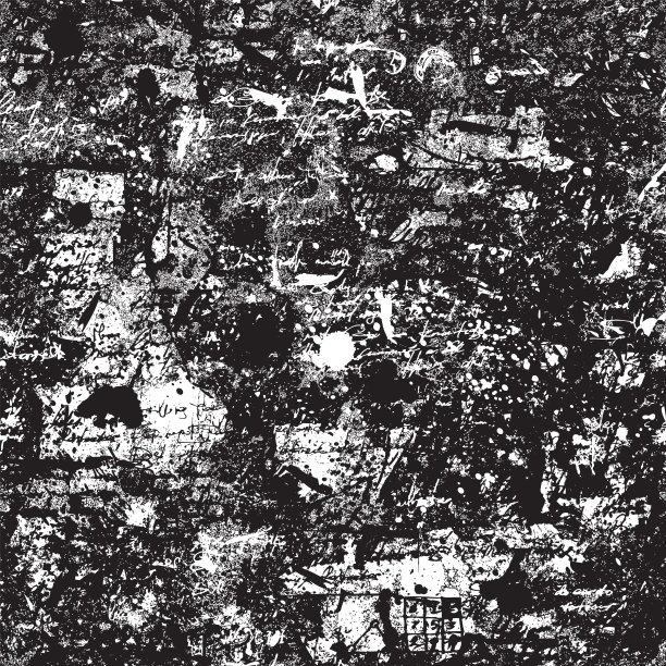 无缝图案与手写文字在垃圾风格图片下载