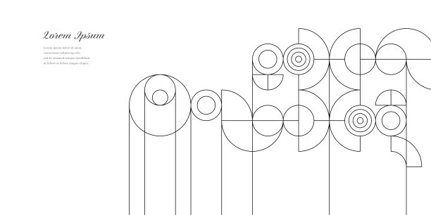 抽象黑白圆。几何圆形建筑背景。复古风格的图案。建筑的概念。图片下载