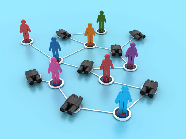 三维双筒望远镜与象形人物的目标图片下载