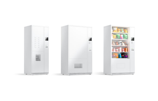 空白咖啡自动售货机模型，不同类型，侧视图图片下载