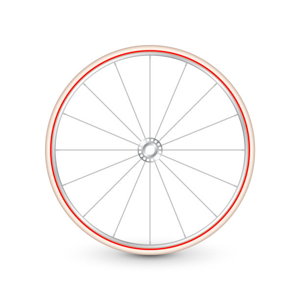 现实的3d复古自行车车轮。自行车橡胶轮胎，闪亮的金属辐条和轮辋。健身自行车，旅游，运动，公路和山地自行车。矢量图图片下载