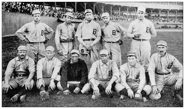 棒球队的古董照片:巴尔的摩棒球俱乐部1898图片下载