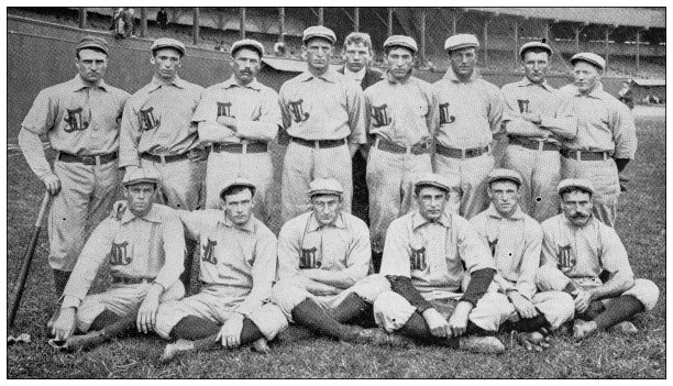 棒球队的古董照片:路易斯维尔棒球俱乐部1898图片下载