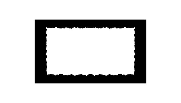 一组黑色矩形框架与参差不齐的边缘隔离在白色背景。矢量插图。图片下载