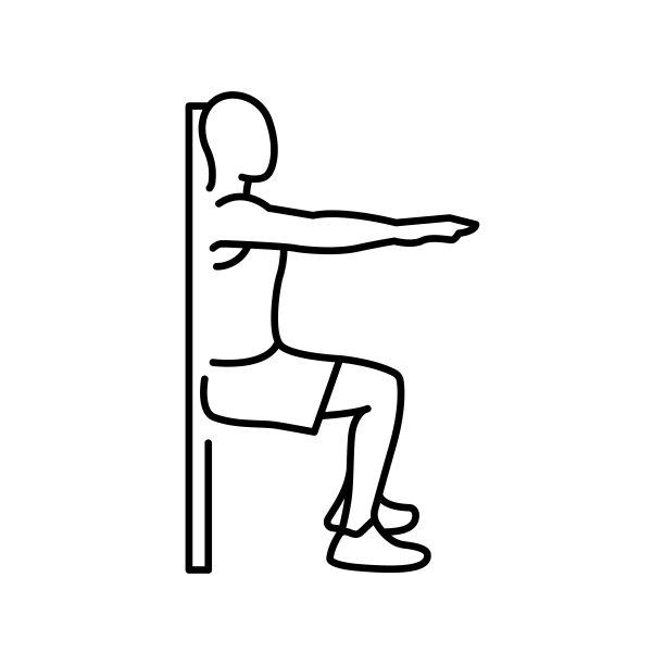 墙坐线图标。向量孤立元素。图片下载