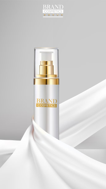 奢华美容产品用白色纯棉面料，美容美容产品海报。图片下载