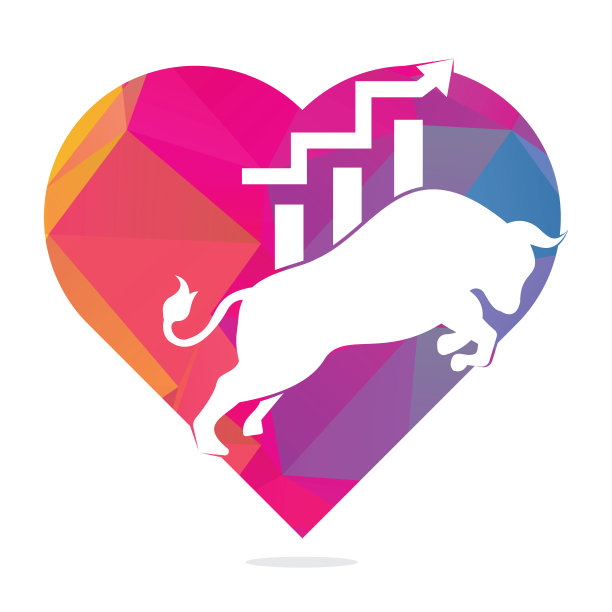 金融牛心形概念设计。图片下载