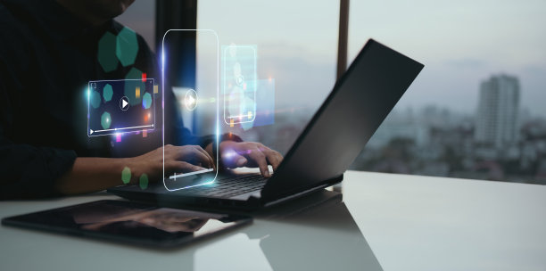 视频直播内容在线流媒体营销概念。图片下载