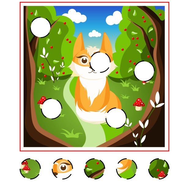 孩子的游戏。收集一张照片。儿童教育游戏。图片下载