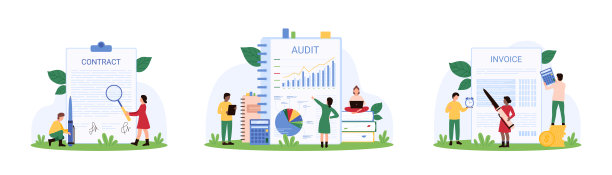 会计，会计评估集，小人研究发票，合同和审计图片下载