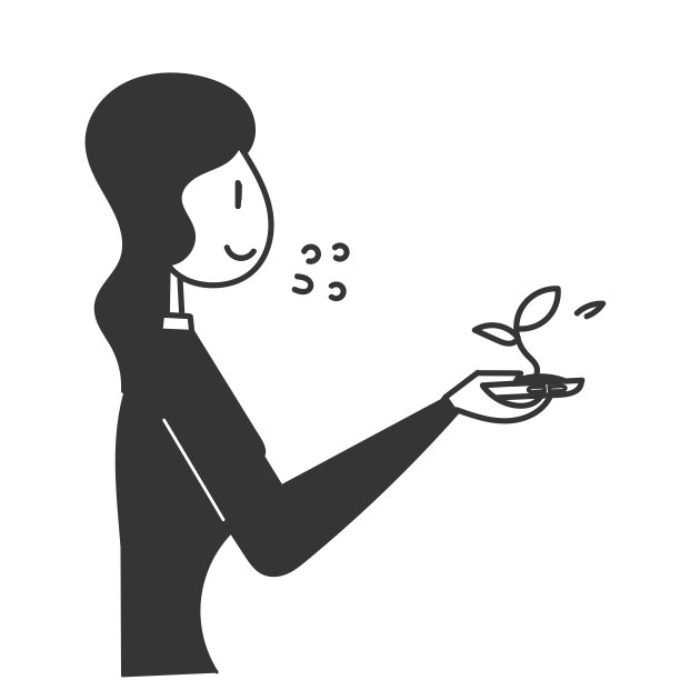 从智能手机屏幕上绘制的植物涂鸦图片下载