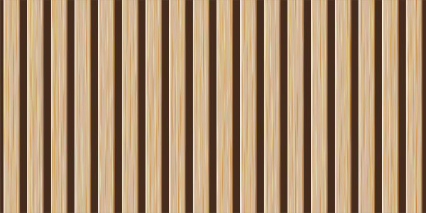木板墙背景。垂直木板与无缝图案创造质朴的背景。浅色和深色条纹强调纹理和自然木纹。墙面、地板、家具设计图片下载