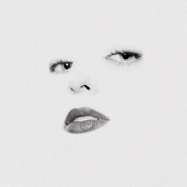 极简主义和超现实的单色女性肖像图片下载